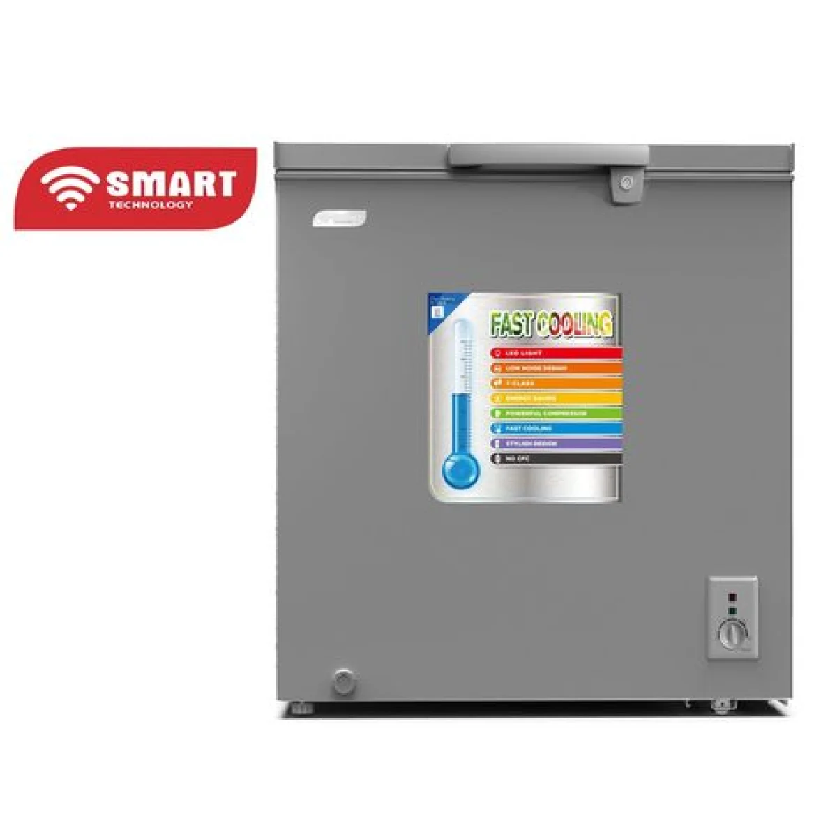 CONGELATEUR SMART TECHNOLOGY HORIZONTAL 215LITRES GRIS STCC215