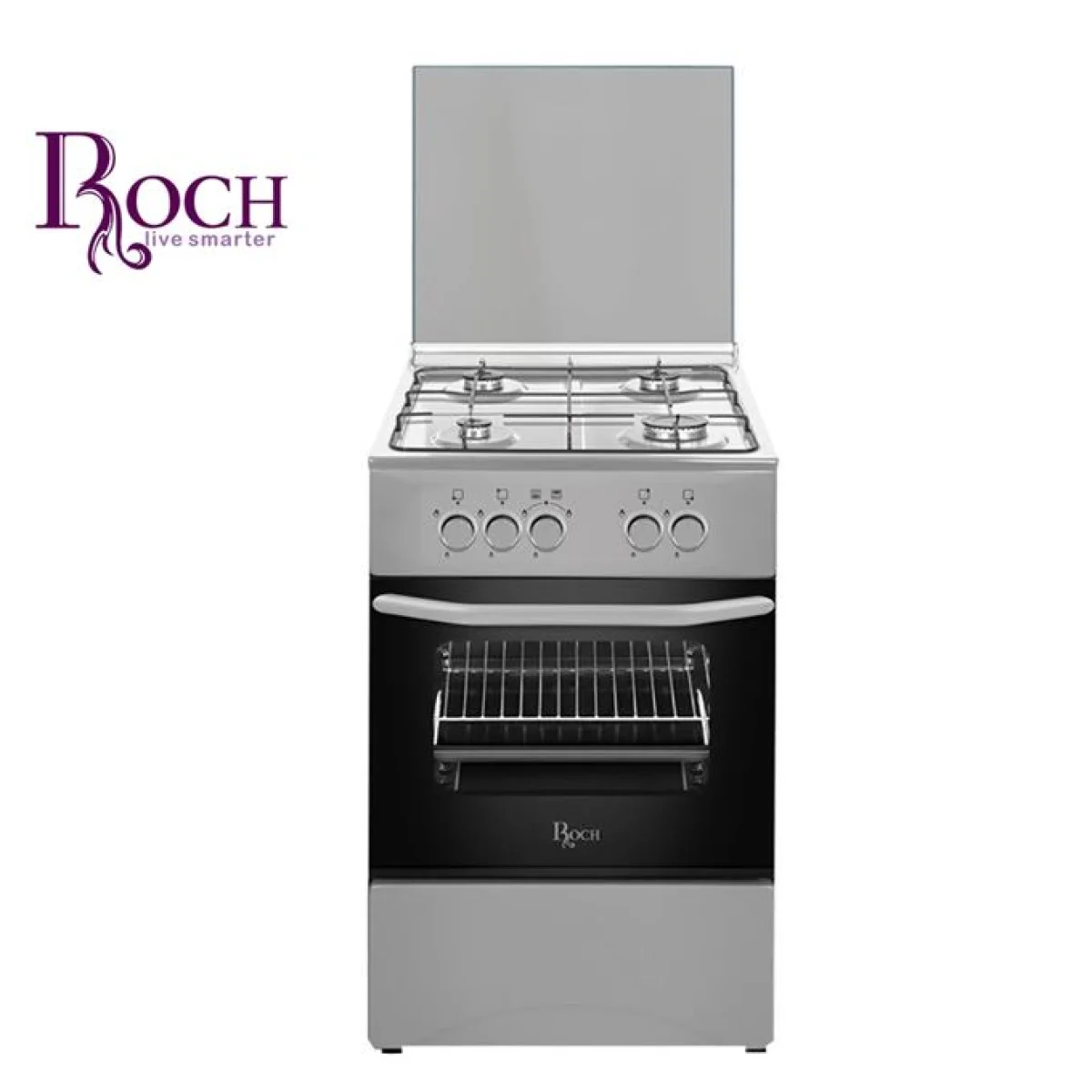 CUISINIERE ROCH 4FEUX 50X50 A GAZ INOX