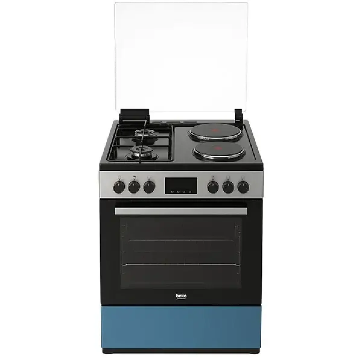 CUISINIERE BEKO 60X60 MIXTE 2FEUX A GAZ 2FEUX ELECTRIQUE FBE64320XDL
