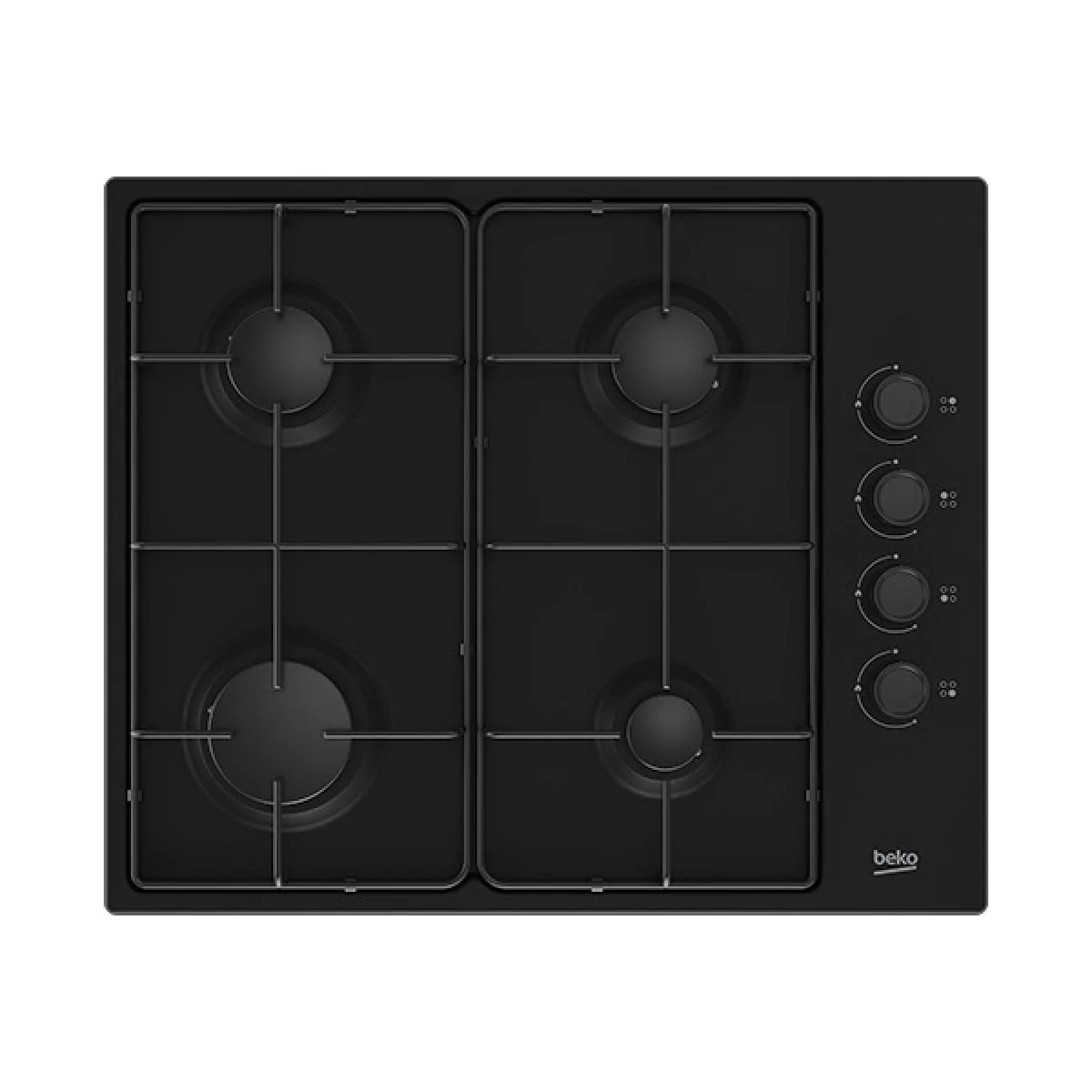 PLAQUE BEKO ENCASTRABLE 60X60 A GAZ NOIR  HIGG64123SBL