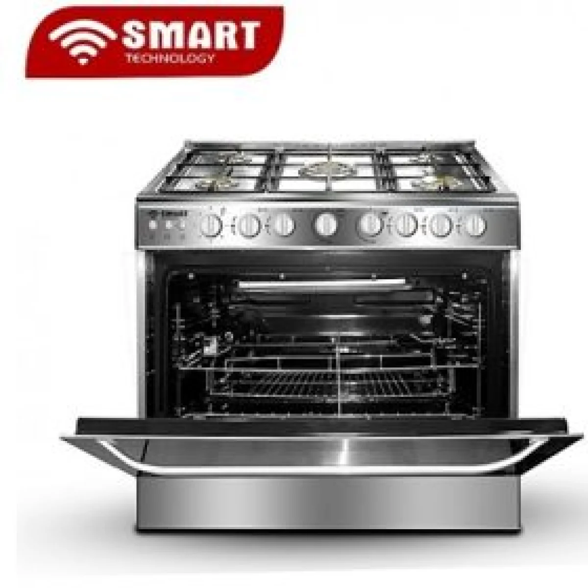 CUISINIERE SMART TECHNOLOGY 5FEUX 90X60 INOX STC9060C