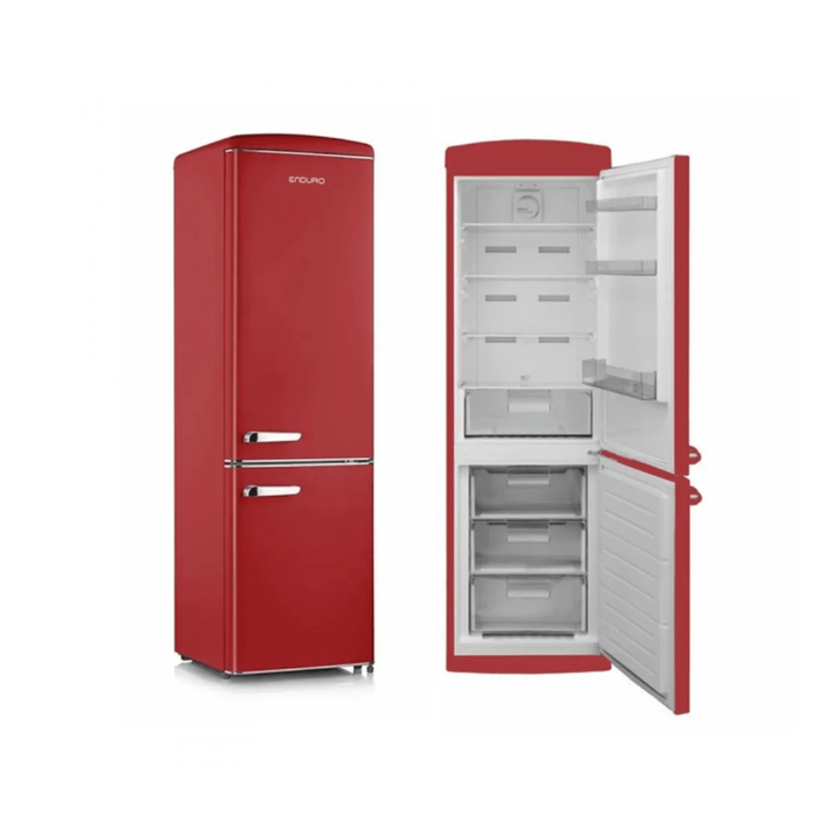 REFRIGERATEUR ENDURO COMBINE 3TIROIRS 400LITRES A+ NOFROST ROUGE RCNR400PRD