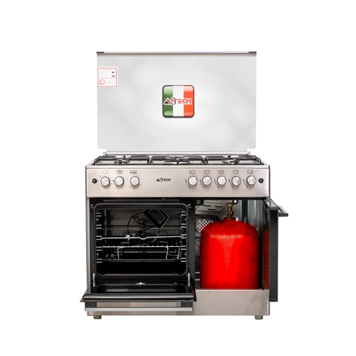 CUISINIERE ASTECH 5FEUX FULL OPTION BOUTEILLE A GAZ CK95BSAR