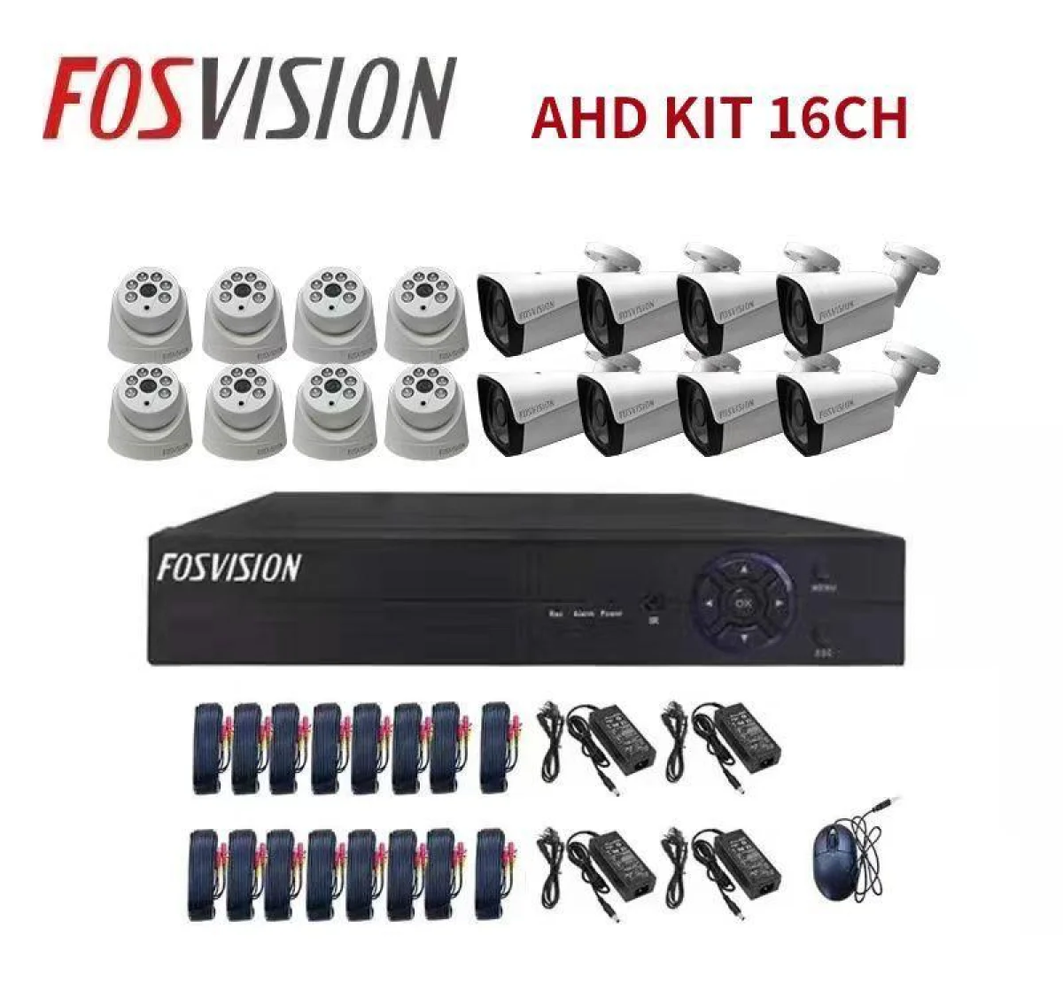 KIT VIDEO SURVEILLANCE FOSVISION  16 CAMERAS EN COULEUR