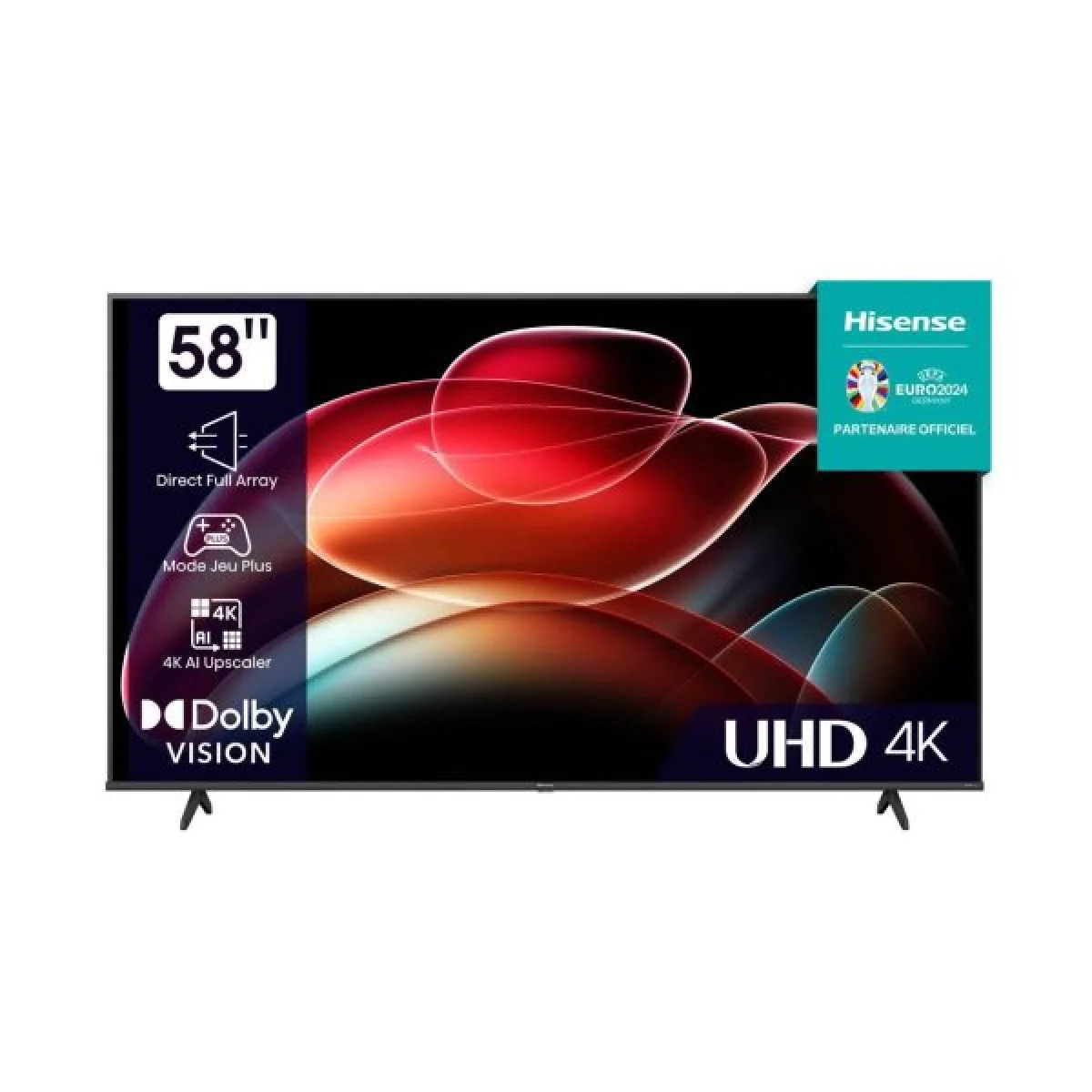 TELEVISEUR HISENSE 58″ LED UHD 4K SMART VIDAA 58A6K
