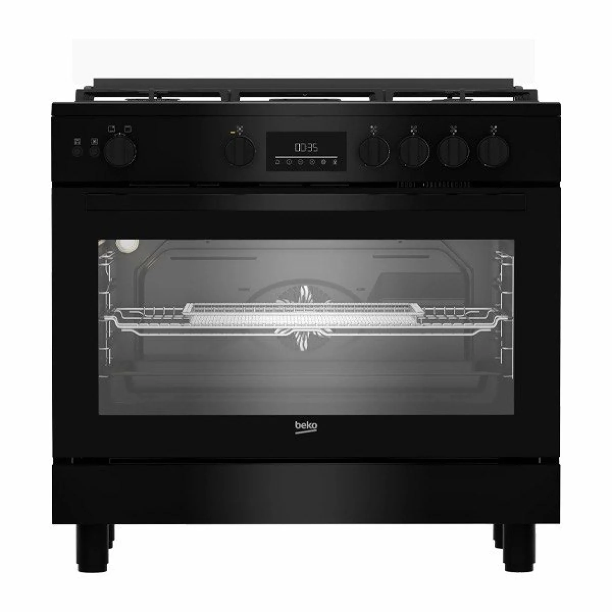  CUISINIERE BEKO 5FEUX 90X60 NOIR BGGR11225GB 