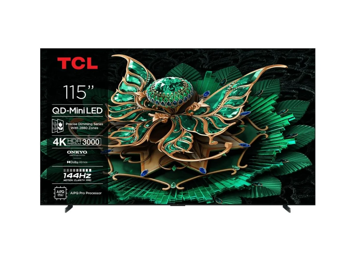 TELEVISEUR TCL 115" SMART GOOGLE TV 4K + VOICE CONTROL115C7KZXM