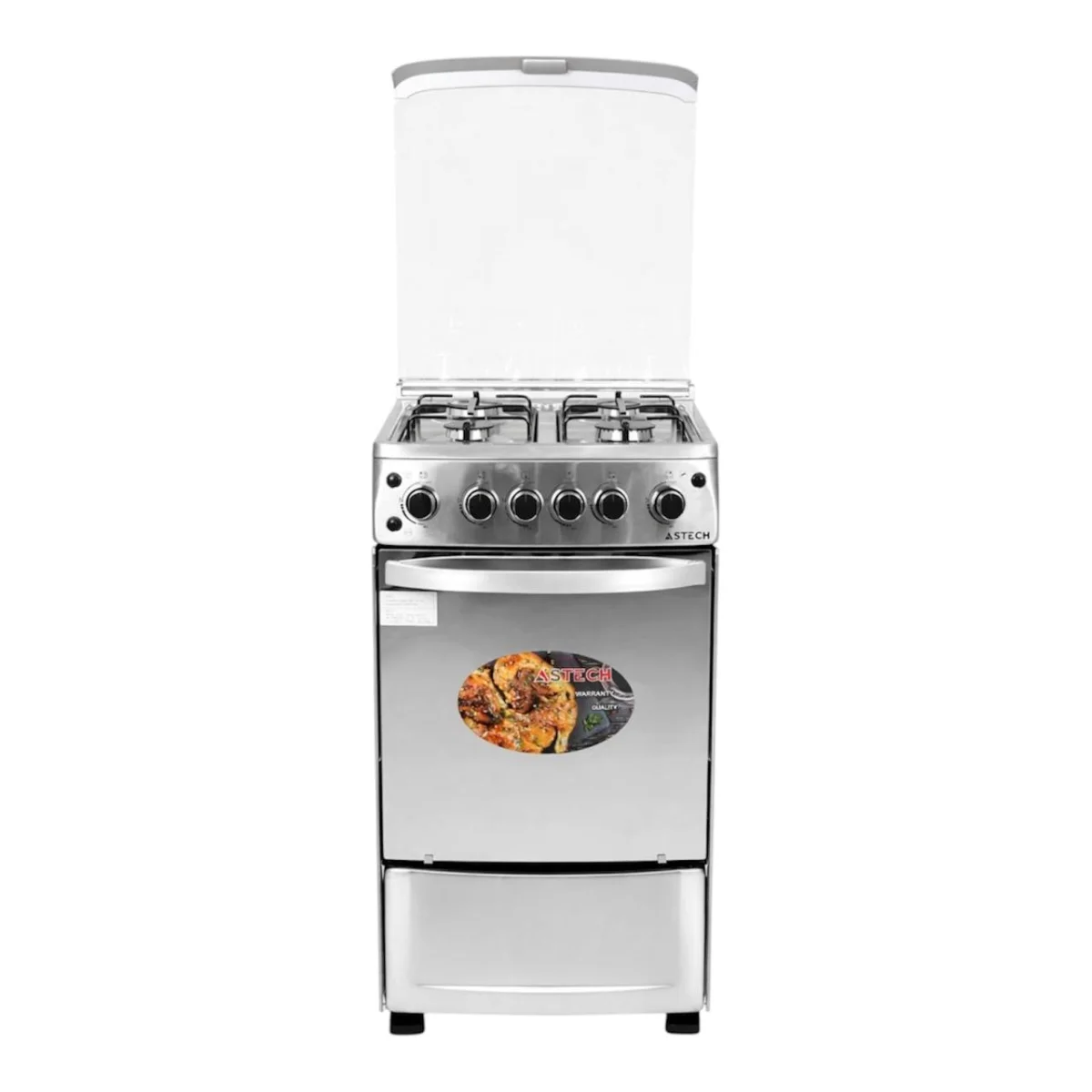CUISINIERE ASTECH 50X50 4FEUX FULL OPTION INOX XA50GS