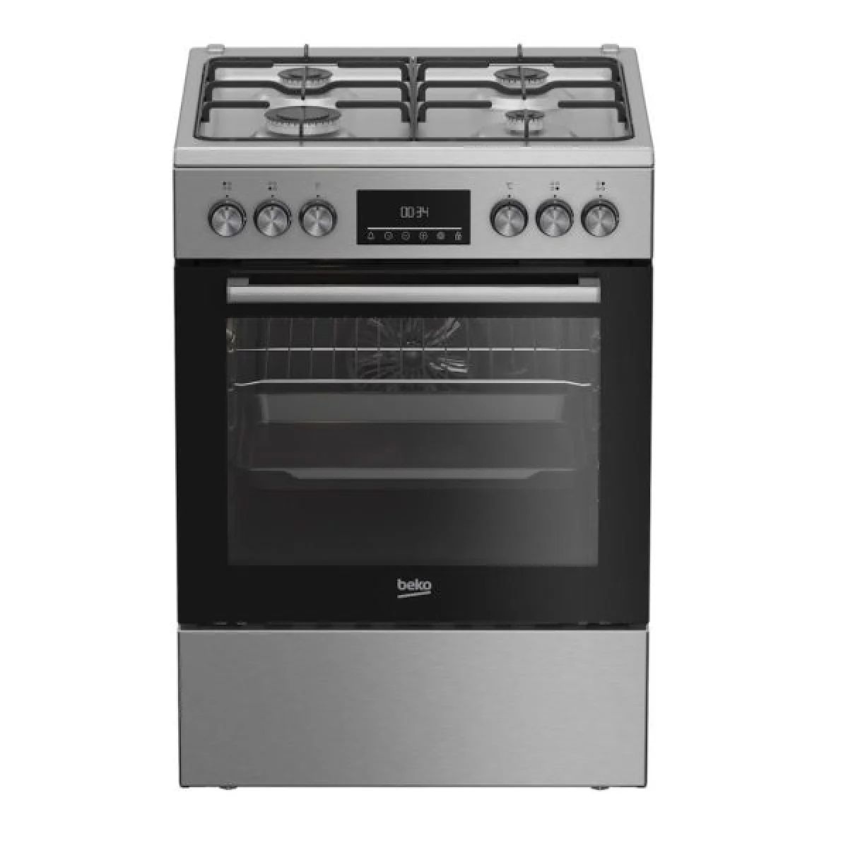 CUISINIERE BEKO 4FEUX 60X60 A GAZ INOX FBE62320XDL
