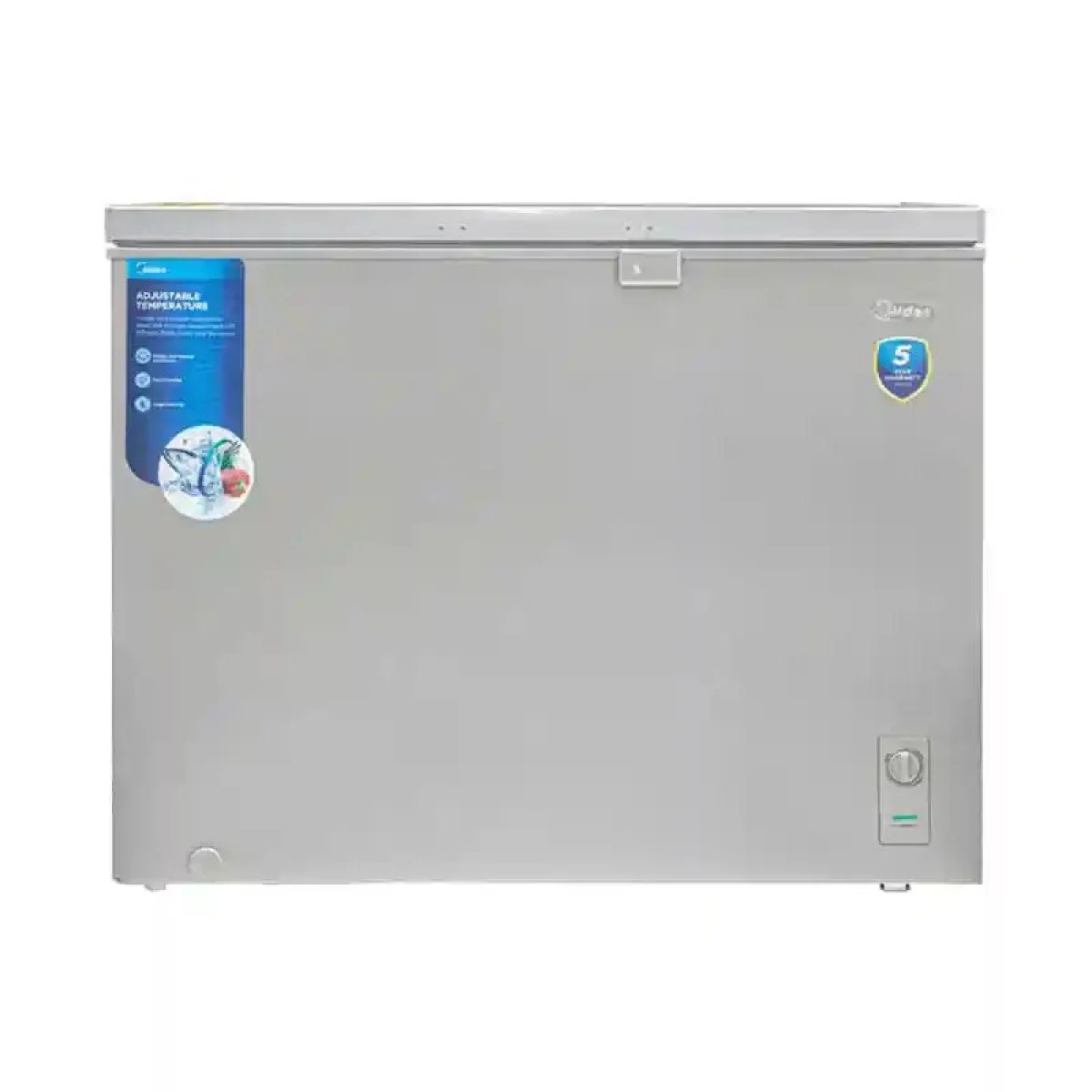 CONGELATEUR MIDEA HORIZONTAL 400LITRES INVERTER GRIS MDRC407FZG43D