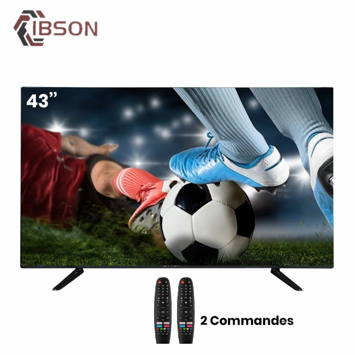 TELEVISEUR IBSON 43'' SMART ANDROID + 2 TELECOMMANDES /B0043FU1S/I80043F25S
