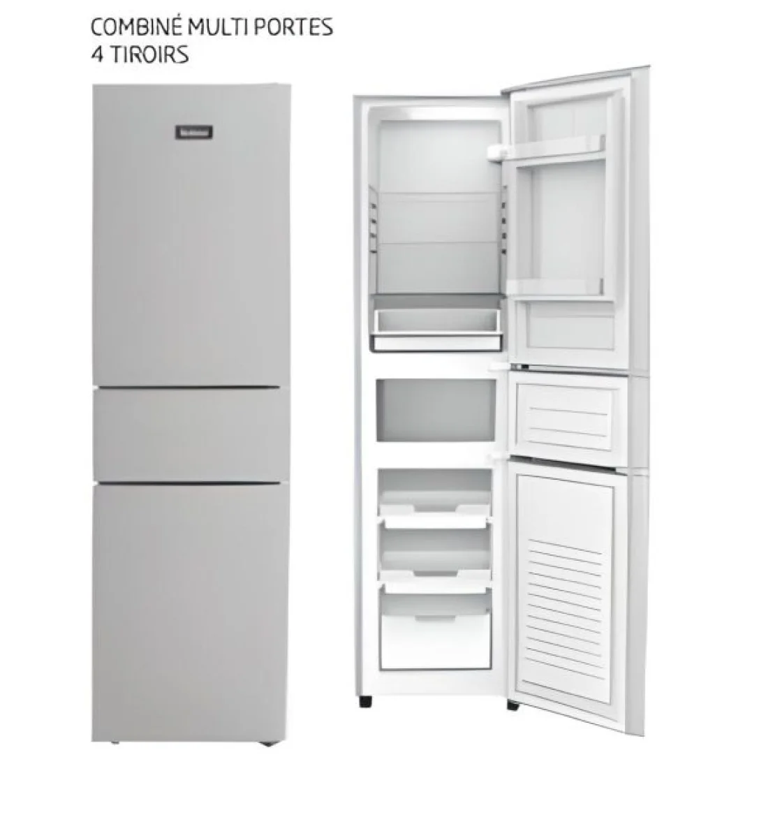 REFRIGERATEUR ENDURO COMBINE 4TIROIRS 246LITRES SILVER RORMP246X