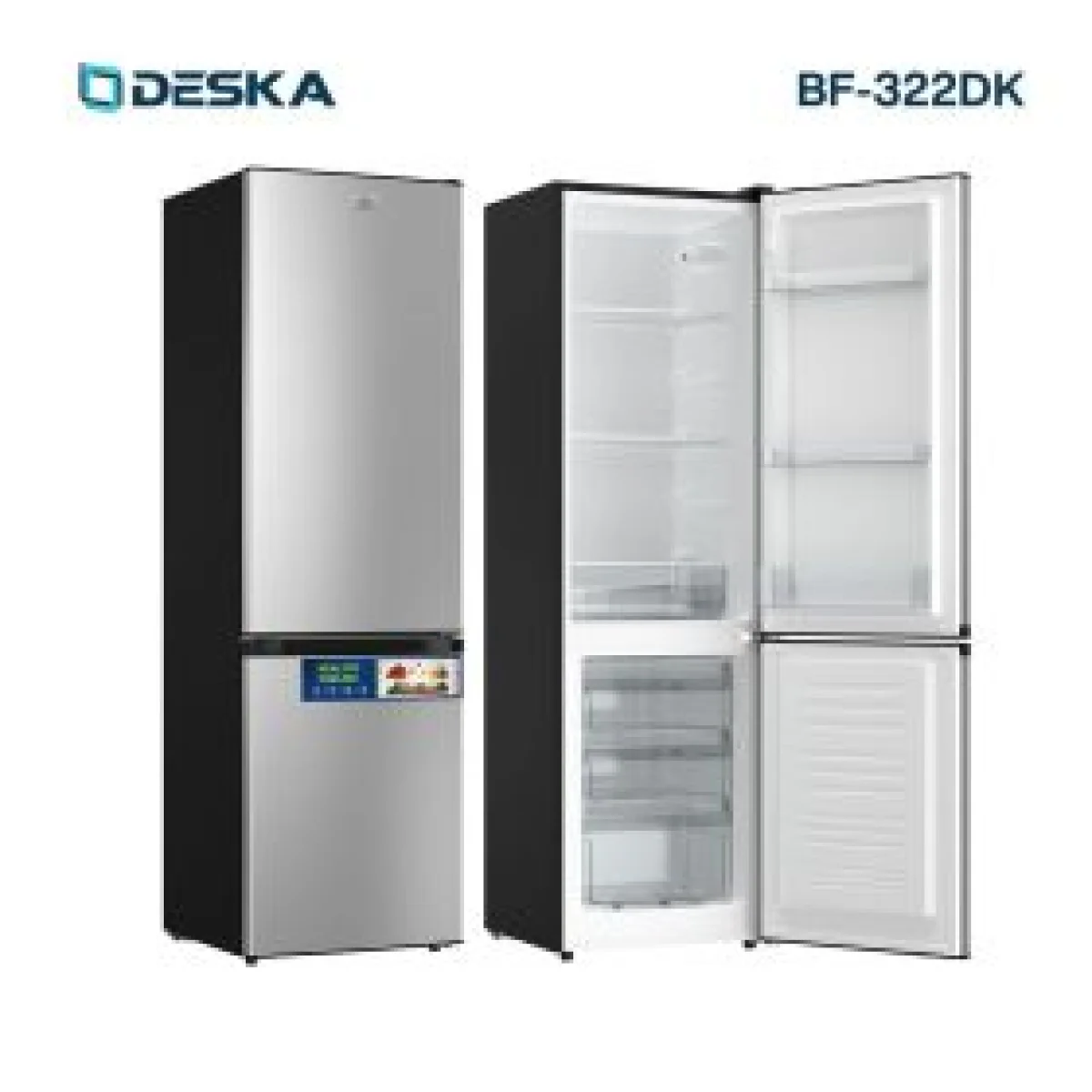 REFRIGERATEUR DESKA COMBINE 3TIROIRS GRIS 276LITRES BF-322DK