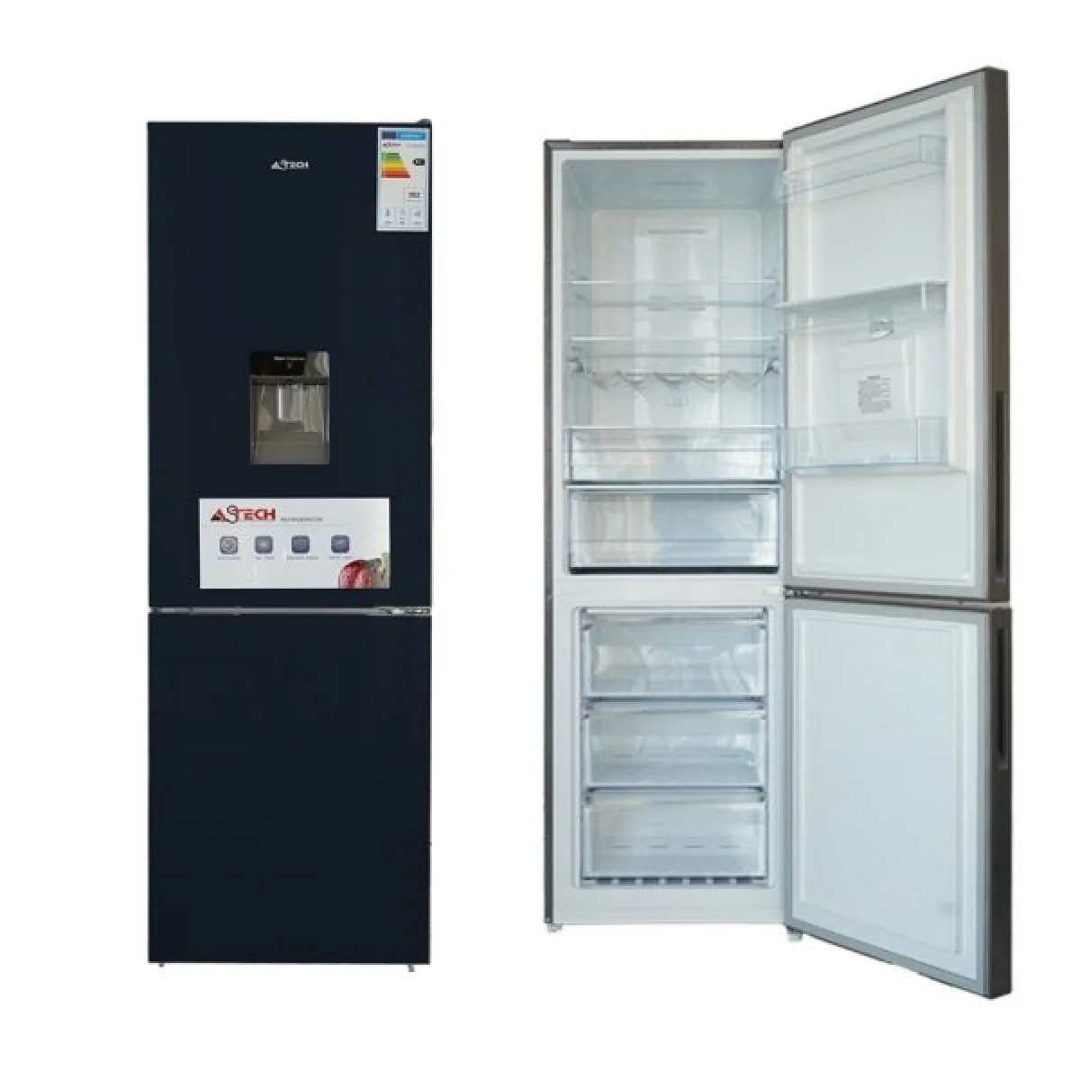 REFRIGERATEUR ASTECH COMBINE 3TIROIRS 322LITRES MIRROIR AVEC FONTAINE FC379VER0G