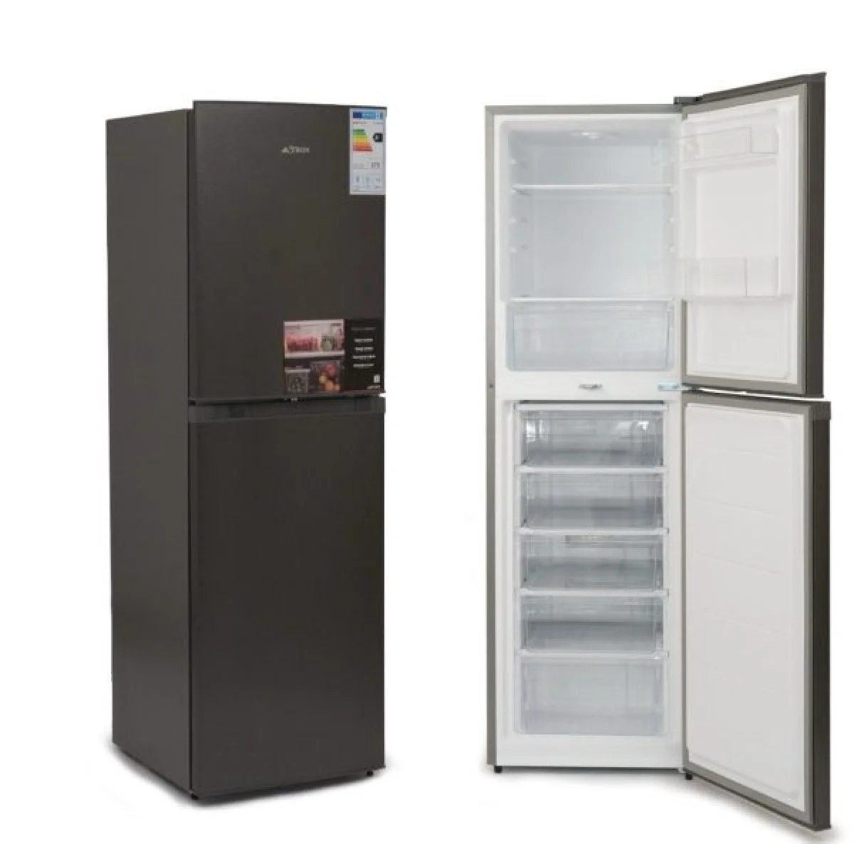 REFRIGERATEUR ASTECH COMBINE 5TIROIRS NOIR GRIS 260LITRES FC295-PS