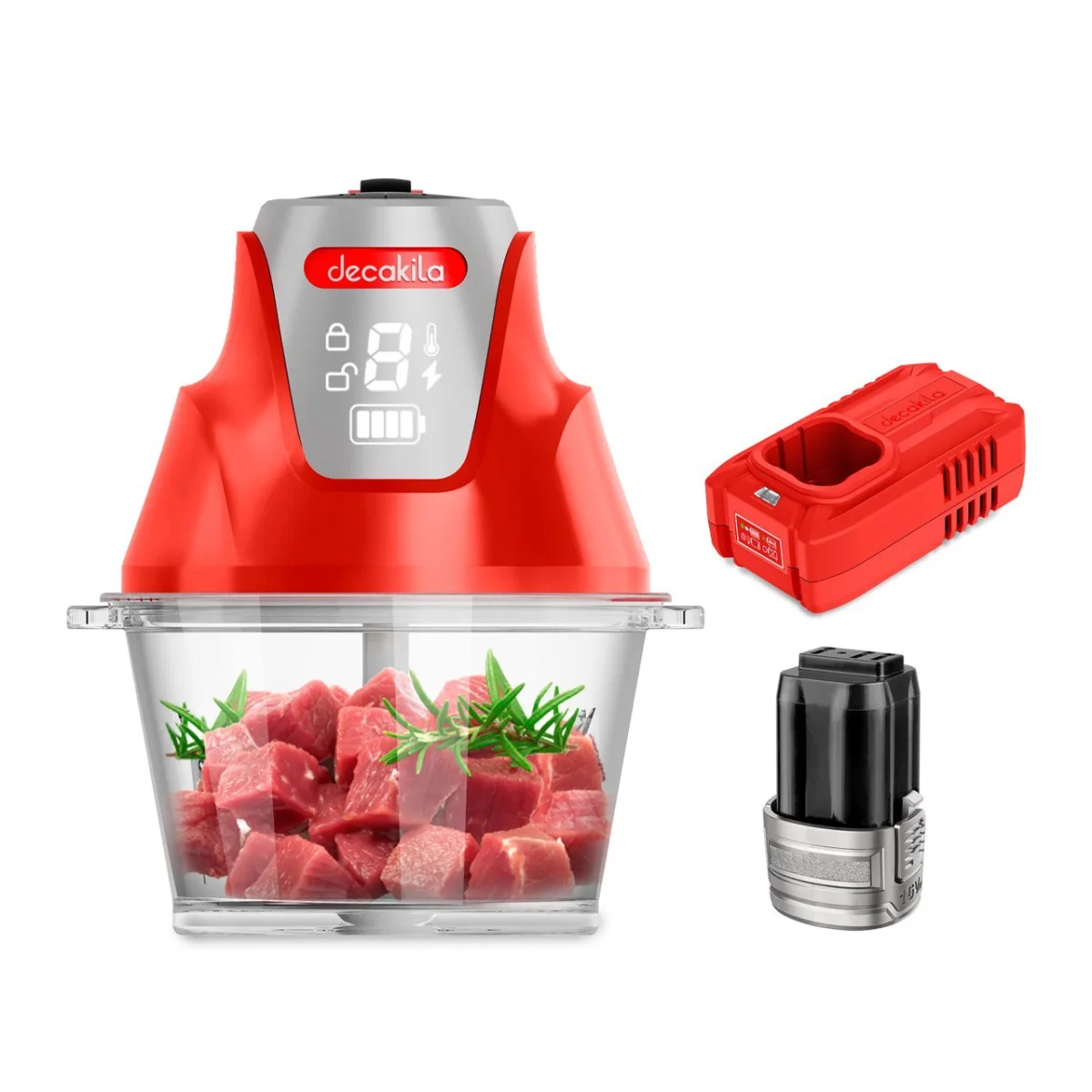HACHOIRE A VIANDE DECAKILA 2LITRES  200W SANS FIL KEMG029BR
