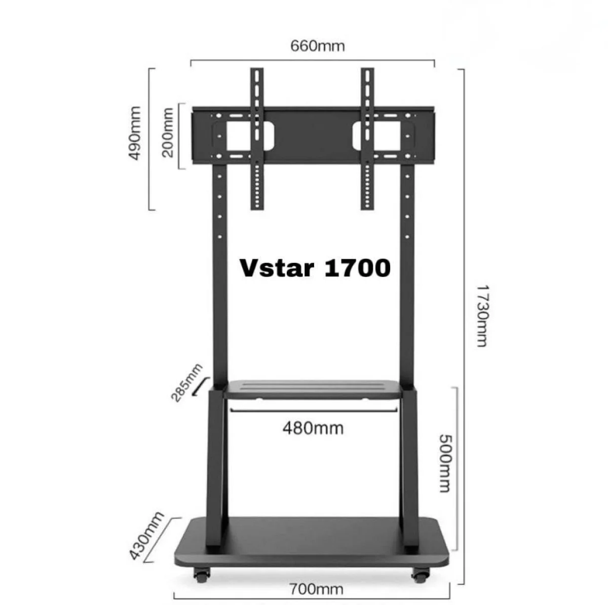 TABLE SUPPORT TELEVISEUR 32" 75" VSTAR 1700
