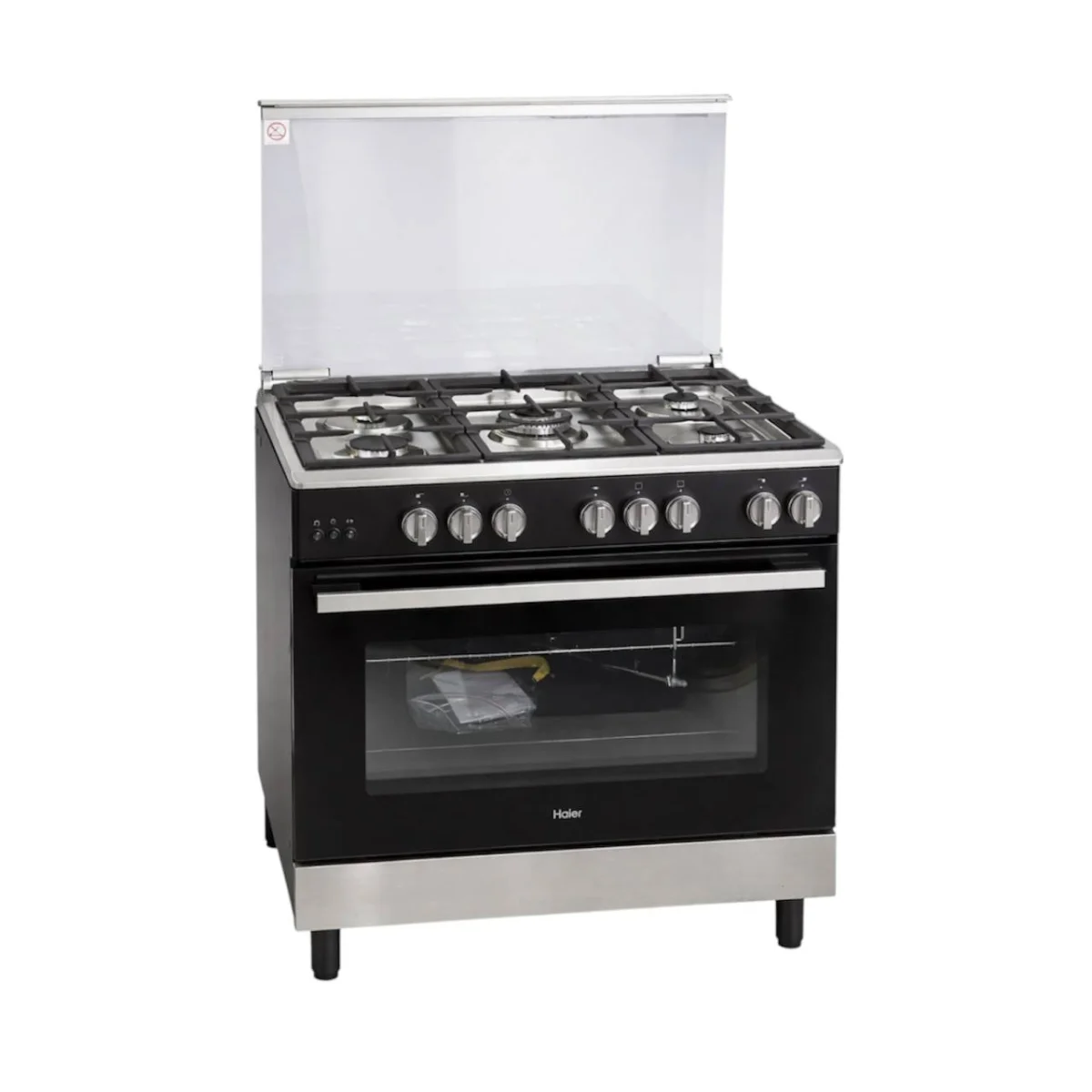 CUISINIERE HAIER 5FEUX 90X60 NOIR SILVER HRG9502EGKM 