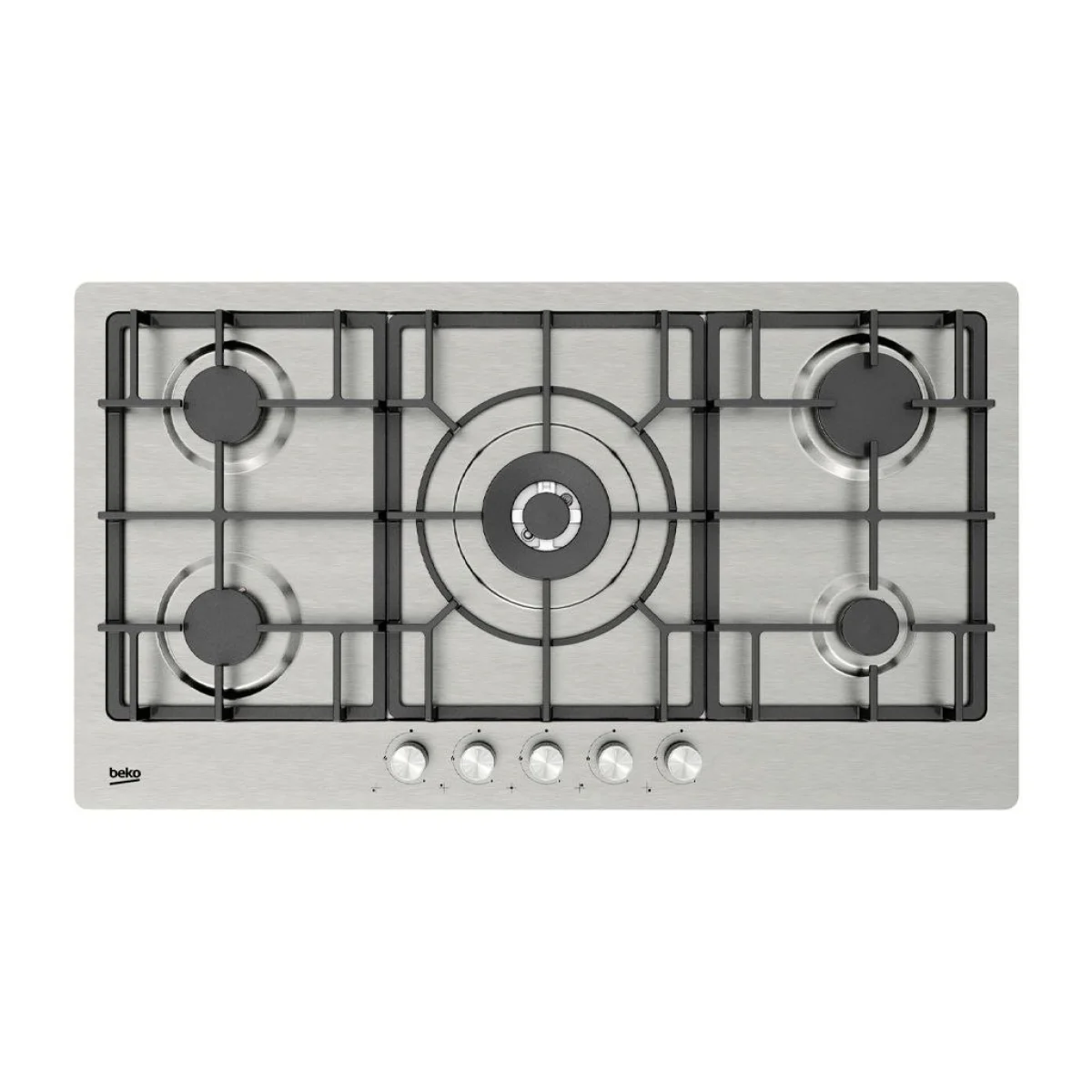 PLAQUE BEKO ENCASTRABLE  5FEUX 4F A GAZ 1F WOK INOX HIMW95226SXEL