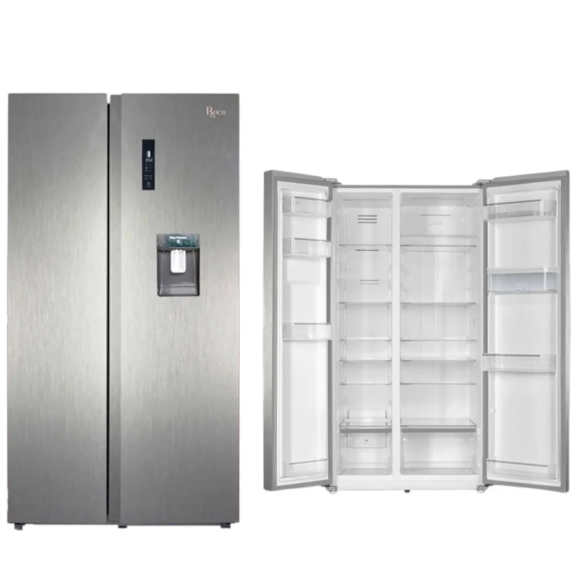 REFRIGERATEUR ROCH SIDE BY SIDE 2PORTES AVEC FONTAINE 518LITRES SILVER RFR700SBWI