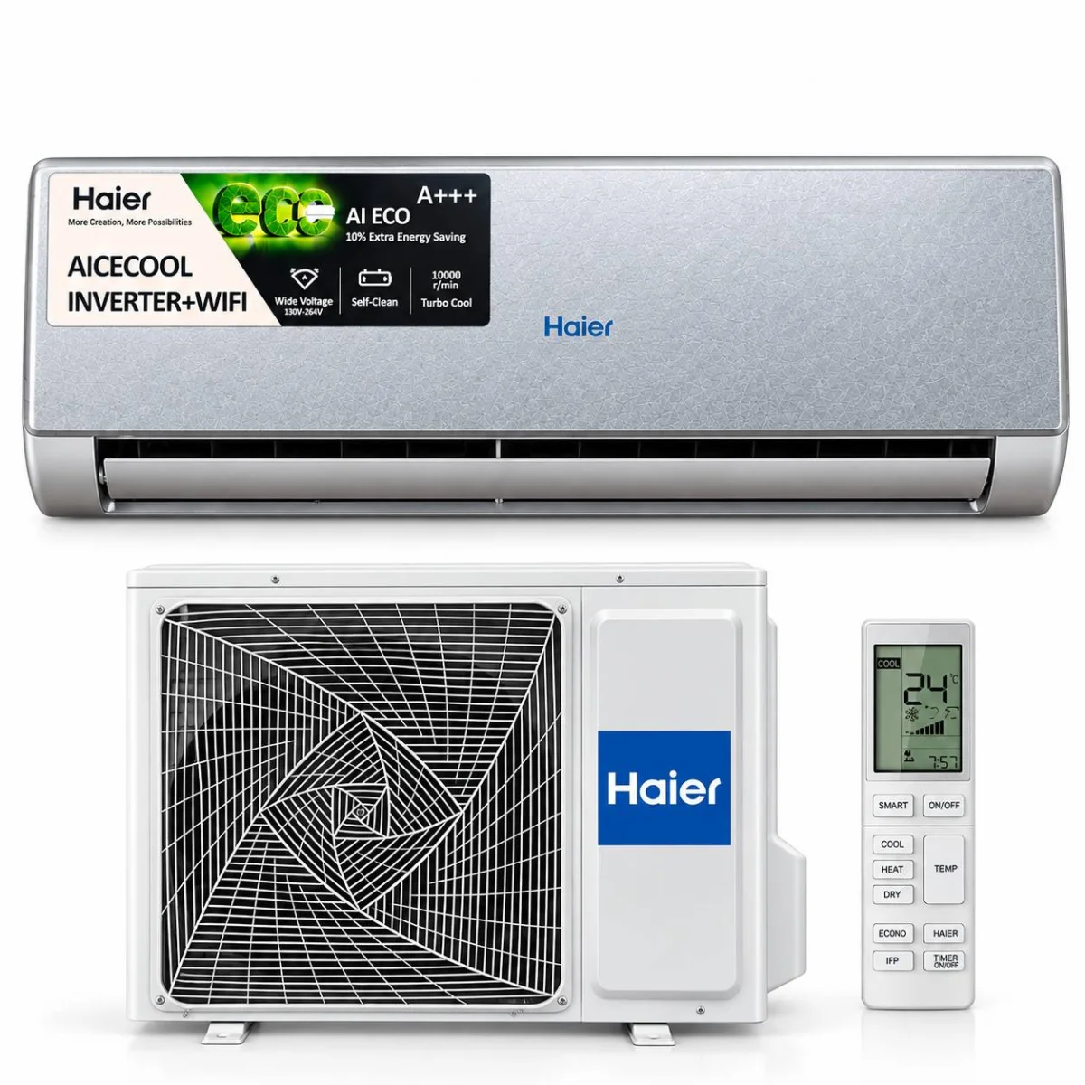 SPLIT HAIER AICECOOL INVERTER+WIFI   A++ + GRIS