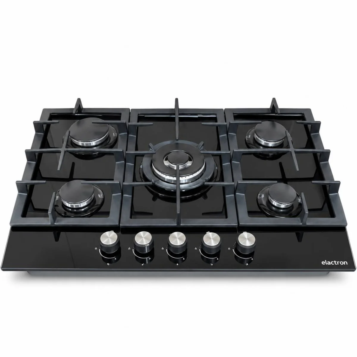 PLAQUE ELACTRON ENCASTRABLE 5FEUX 70CM A GAZ MIRROIR BL-035