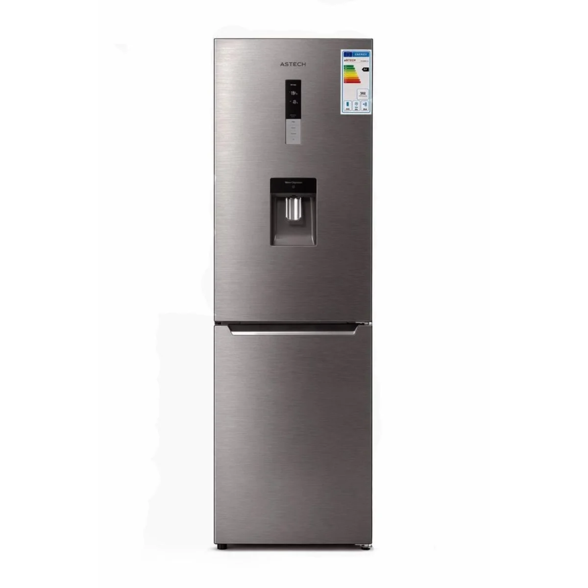 REFRIGERATEUR ASTECH COMBINE 3 TIROIRS 322LITRES NOFROST AVEC FONTAINE GRIS FC378IN00G