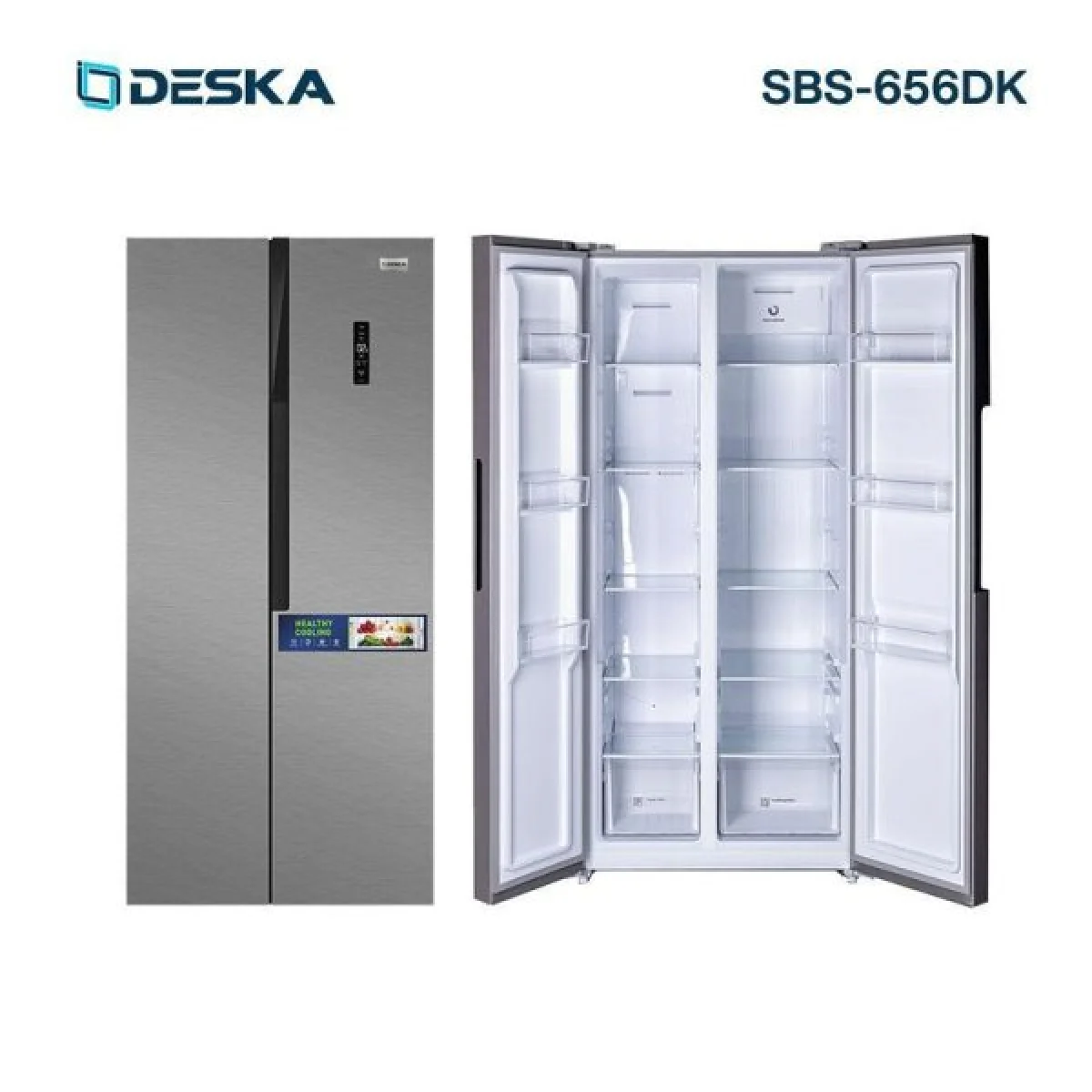 REFRIGERATEUR DESKA SIDE BY SIDE 2PORTES INVERTER SILVER SBS-656DK