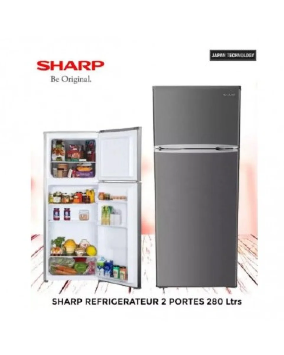 REFRIGERATEUR SHARP 2 PORTES GRIS SJ-DC280HS2