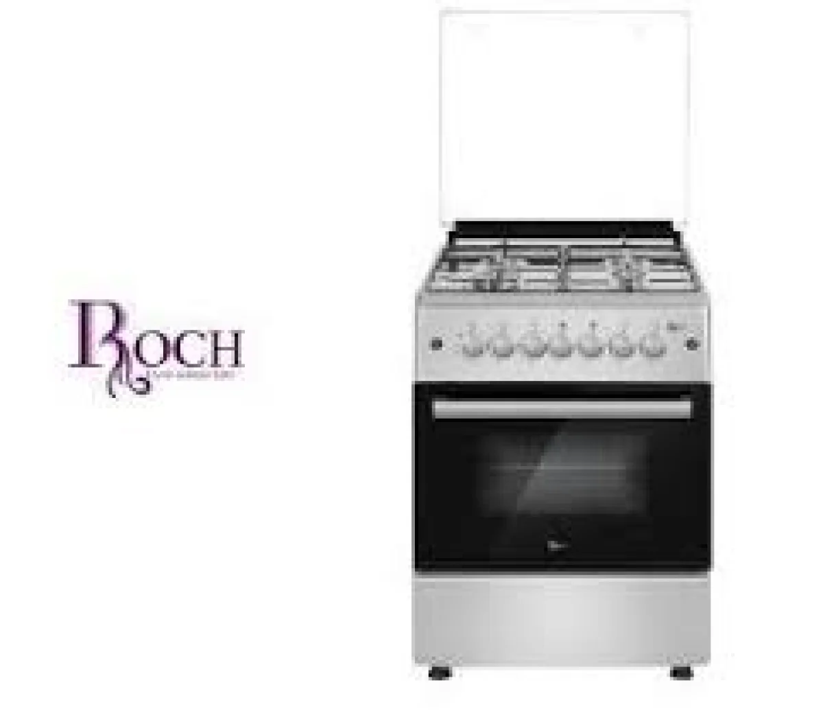 CUISINIERE ROCH 4FEUX 60X60 INOX FULL OPTION
