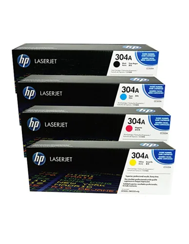  CARTOUCHE TONER HP 304A NOIR /BLEU/JAUNE/ROUGE ORIGNAL