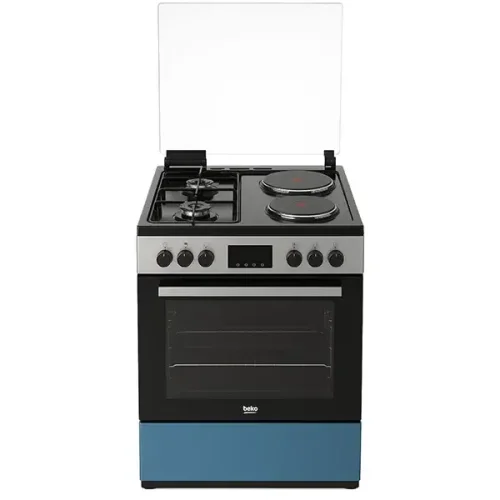 CUISINIERE BEKO 60X60 MIXTE 2FEUX A GAZ 2FEUX ELECTRIQUE FBE64320XDL