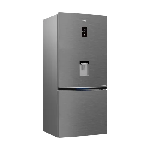 REFRIGERAREUR BEKO COMBINE 3TIROIRS NO FROST AVEC FONTAINE A+ SILVER RCNE720E20D