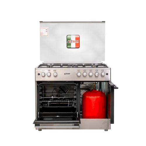 CUISINIERE ASTECH 5FEUX FULL OPTION BOUTEILLE A GAZ CK95BSAR