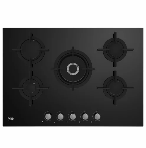  PLAQUE BEKO ENCASTRABLE 5FEUX 90X60 A GAZ NOIR HILW75222SL