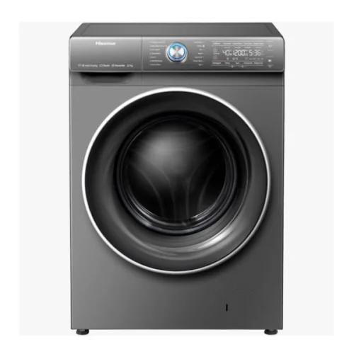 MACHINE A LAVER HISENSE 12KG/8KG SECHAGE FRONT LOAD SILVER WD5S1245BB