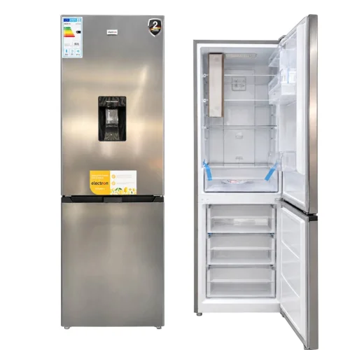 REFRIGERATEUR ELACTRON COMBINE 3TIROIRS 320LITRES NOSFROST AVEC FONTAINE GRIS EL-72CBNX