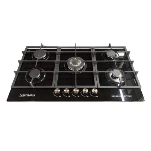 PLAQUE DE CUISSON TECHNOLUX 5FEUX 90X60 A GAZ NOIR TEC55GG
