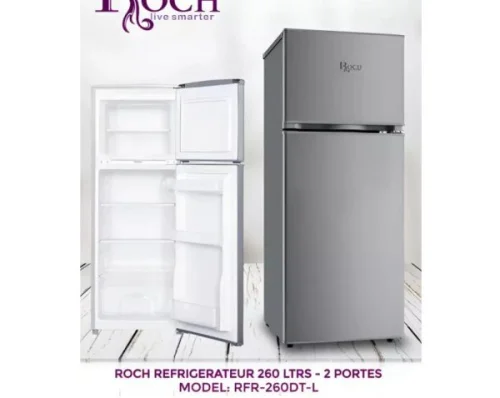  REFRIGERATEUR ROCH 2PORTES 260LITRES SILVER RFR260DT-L