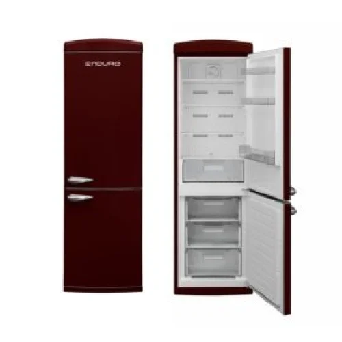 REFRIGERATEUR ENDURO COMBINE 3TIROIRS 400LITRES A+ NO FROST ROUGE BORDEAU RCNR400P