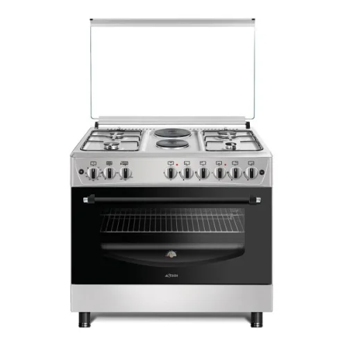 CUISINIERE ASTECH 6FEUX 90X60 2FEUX ELECTRIQUE 4FEUX GAZ + FOUR A GAZ EL42GEL