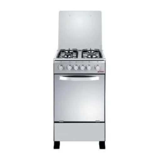 CUISINIERE ASTECH 4FEUX 50X50 A GAZ AVEC FOUR A GAZ INOX 50/50 CSI-50MS