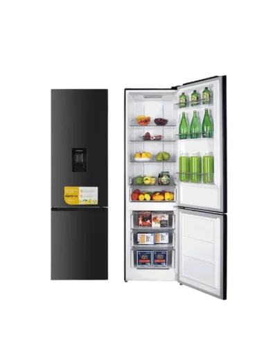 REFRIGERATEUR ELACTRON COMBINE 3TIROIRS 326LITRES AVEC FONTAINE GRAND MODEL INOX NOIR EL-54CBNWDX