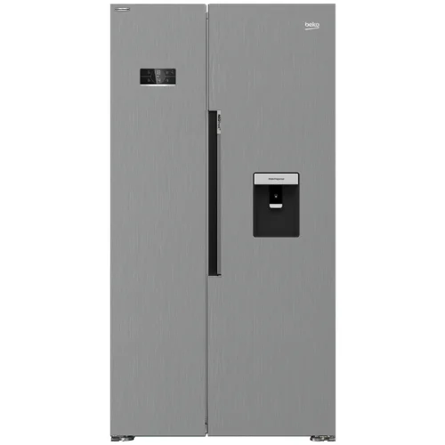 REFRIGERATEUR BEKO 600LITRES SIDE BY SIDE AVEC FONTAINE 90CM LORGE INOX GN156320XP