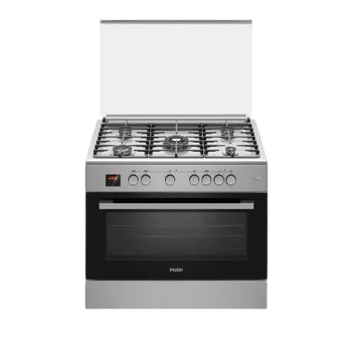 CUISINIERE HAIER 5FEUX 90X60 INOX  CHALEUR TOURNANTE HCR6050EGS2