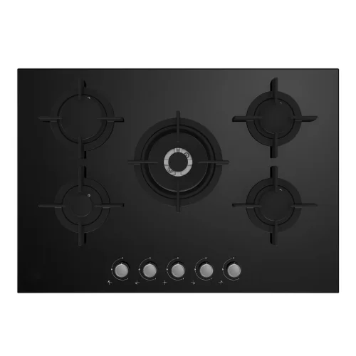 PLAQUE ENCASTRABLE ENDURO 5FEUX 90X60 A GAZ NOIR PBL045