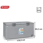CONGELATEUR SMART TECHNOLOGY HORIZONTAL 700LITRES GRIS STCC720
