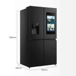 REFRIGERATEUR HISENSE SIDE BY SIDE 4PORTES 522L AVEC FONTAINE + ECRAN NOIR WIFI RC- 68WC4SB