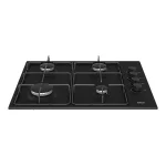 PLAQUE BEKO ENCASTRABLE 60X60 A GAZ NOIR  HIGG64123SBL