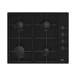 PLAQUE BEKO ENCASTRABLE 60X60 A GAZ NOIR  HIGG64123SBL